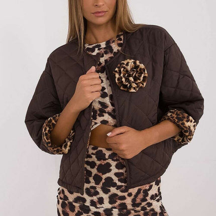 Beige Womens Quilted Jacket Model 199953 All Seasons - Très Elite