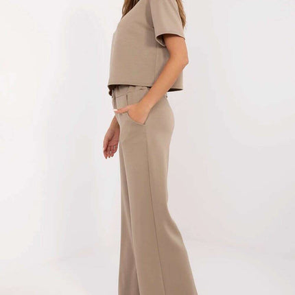 Beige Womens Set 209497 Elegant Everyday Workwear Chic - Très Elite