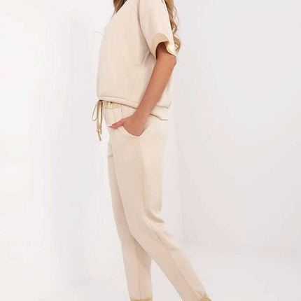 Beige Womens Set 209687 Viscose Cotton Elastane Outfit - Très Elite