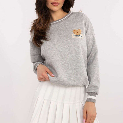 Beige Womens Sweatshirt 206411 Casual Contemporary Fit - Très Elite