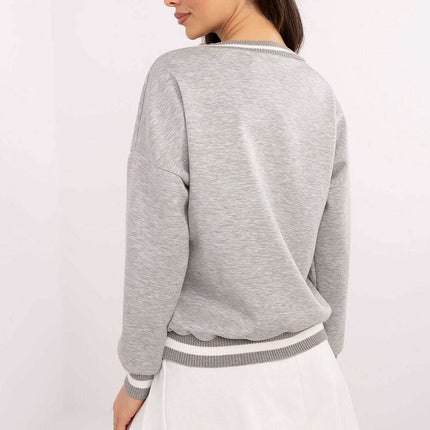 Beige Womens Sweatshirt 206411 Casual Contemporary Fit - Très Elite