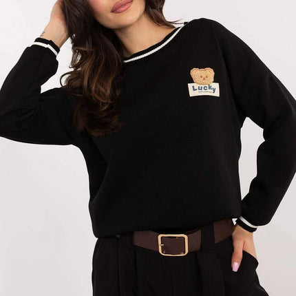 Beige Womens Sweatshirt 206411 Casual Contemporary Fit - Très Elite