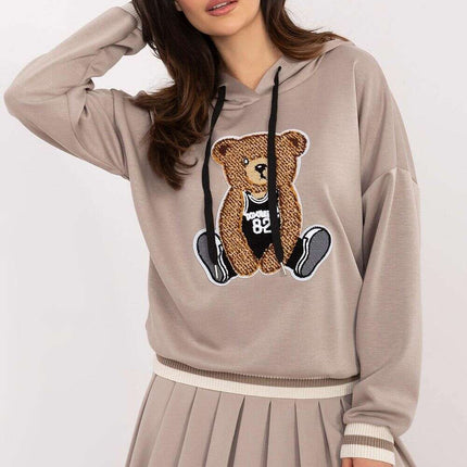 Beige Womens Sweatshirt Model 206629 Cozy Everyday Comfort - Très Elite