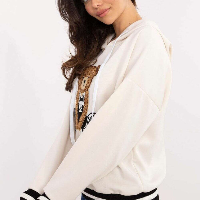 Beige Womens Sweatshirt Model 206629 Cozy Everyday Comfort