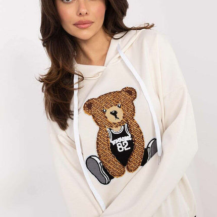 Beige Womens Sweatshirt Model 206629 Cozy Everyday Comfort - Très Elite