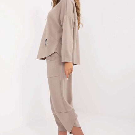 Beige Women's Tracksuit Set 209489 Daily Comfort Fit - Très Elite