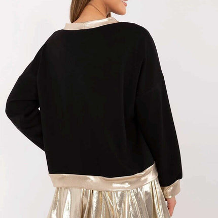 Beige Women's V Neck Sweatshirt Premium Blend 208991 - Très Elite