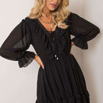 Bella Elegance Frill-Trimmed Daydress - Très Elite