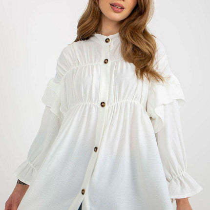 Bella Elegant Ruffled Long Sleeve Shirt - Très Elite