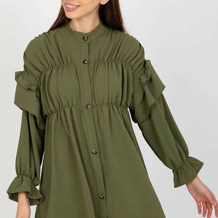 Bella Elegant Ruffled Long Sleeve Shirt - Très Elite