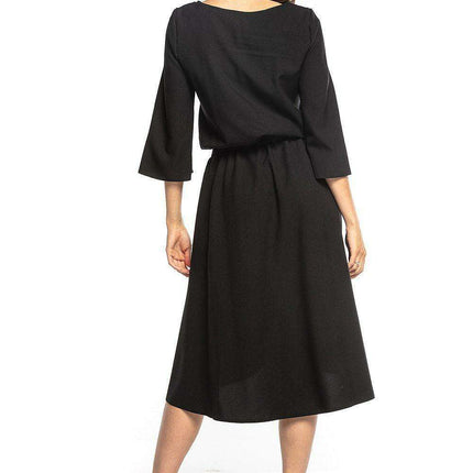Belted Asymmetrical Midi Dress – Elegant Tessita Daywear