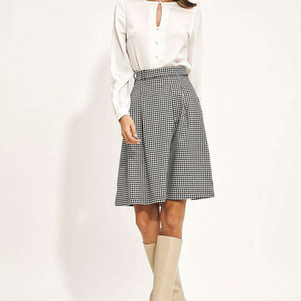 Belted High Waist Flared Skirt Women Elegant Casual Style - Très Elite