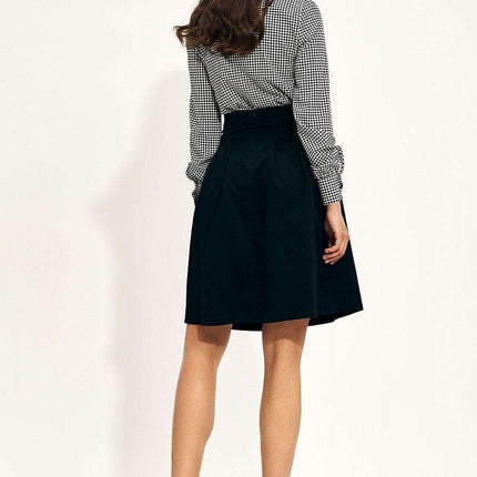 Belted High Waist Flared Skirt Women Elegant Casual Style - Très Elite