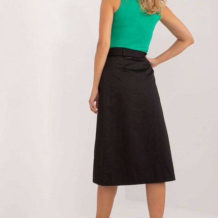 Belted Midi Skirt with Distinctive Envelope Front Detail - Très Elite