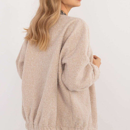 Black Cardigan 201283 Long Sleeve With Front Trim Edge - Très Elite