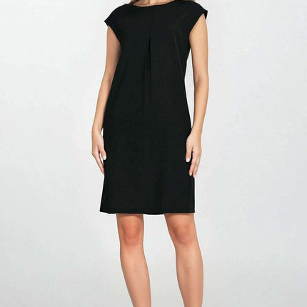Black Day Dress 213976 Breathable Linen Rayon Blend - Très Elite