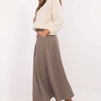 Black Flared Maxi Skirt 201607 Polyester Elastane Blend - Très Elite