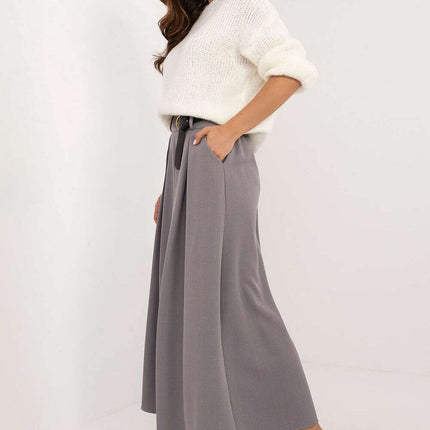 Black Flared Maxi Skirt 201607 Polyester Elastane Blend - Très Elite