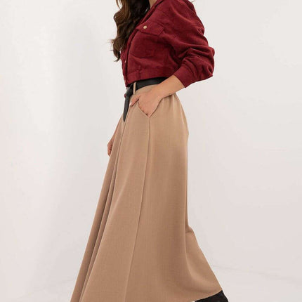 Black Flared Maxi Skirt 201607 Polyester Elastane Blend - Très Elite