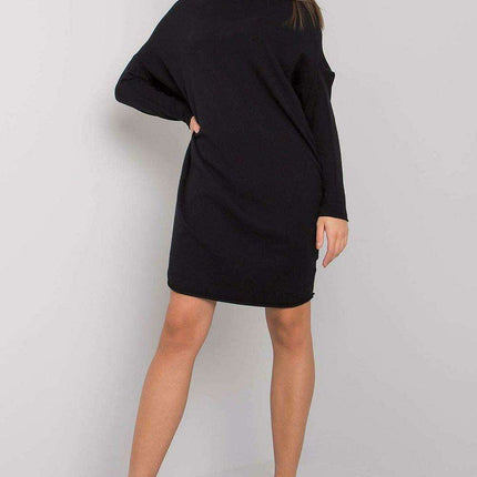 Black Long Sleeve Knit Dress for All Occasions - Très Elite