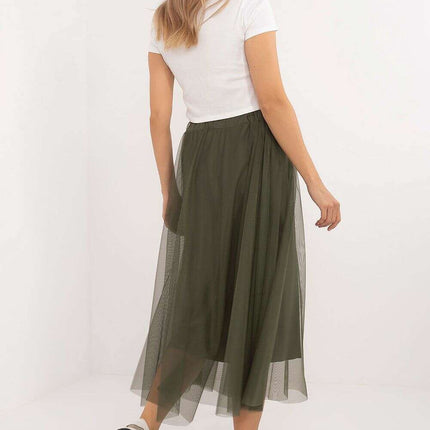 Black Midi Flared Tulle Skirt Model 201596 Polyester - Très Elite