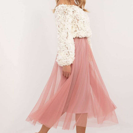 Black Midi Flared Tulle Skirt Model 201596 Polyester - Très Elite
