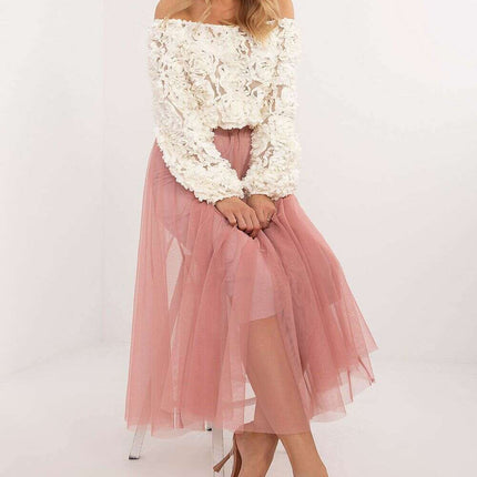 Black Midi Flared Tulle Skirt Model 201596 Polyester - Très Elite