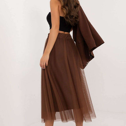 Black Midi Flared Tulle Skirt Model 201596 Polyester - Très Elite