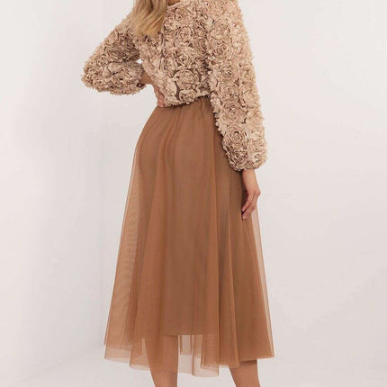 Black Midi Flared Tulle Skirt Model 201596 Polyester - Très Elite