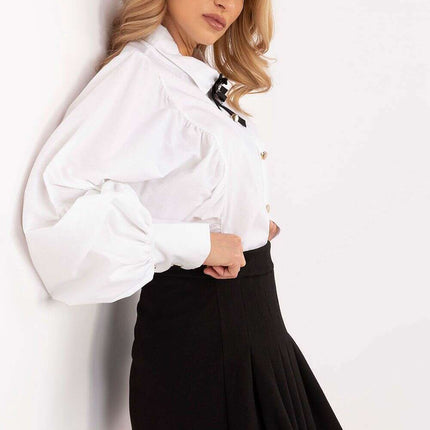 Black Short Skirt 204961 Pleated Silhouette Everyday Wear - Très Elite