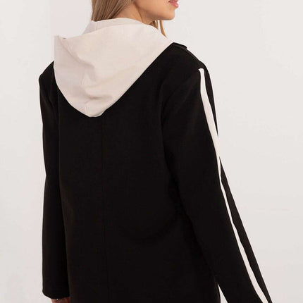 Black Sports Jacket With Detachable Hood All Seasons - Très Elite