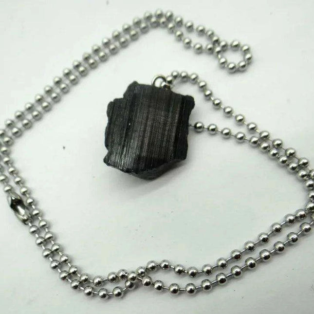 Black Tourmaline Unisex Slide Pendant - Chic Charm & Mood Tracker