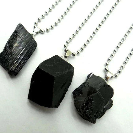 Black Tourmaline Unisex Slide Pendant - Chic Charm & Mood Tracker - Très Elite