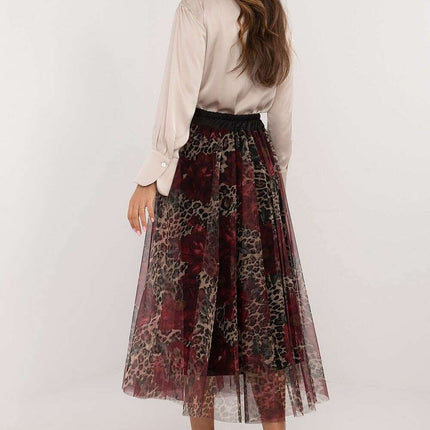 Black Tulle Midi Skirt 202883 With Viscose Lining Elegance - Très Elite