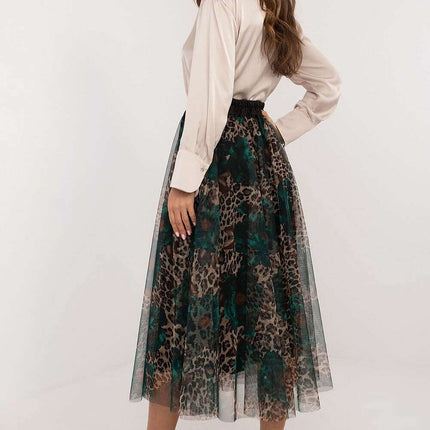 Black Tulle Midi Skirt 202883 With Viscose Lining Elegance - Très Elite