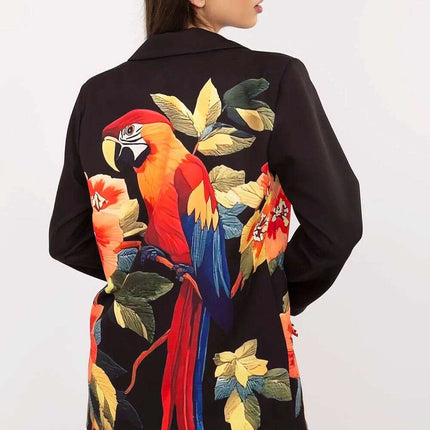Black Womens Lightweight Blazer Jacket 212531 Casual Spring - Très Elite