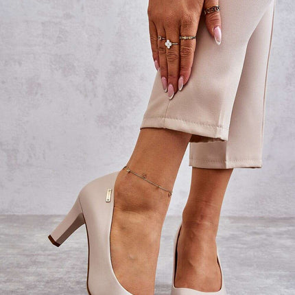 Block heel pumps model 175260