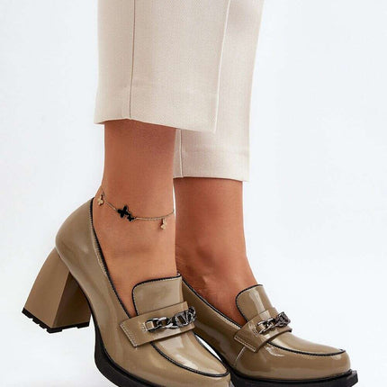 Block heel pumps model 193347