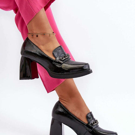 Block heel pumps model 195414