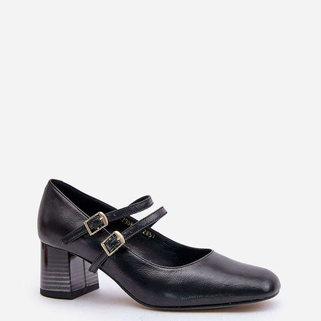 Block heel pumps model 201324