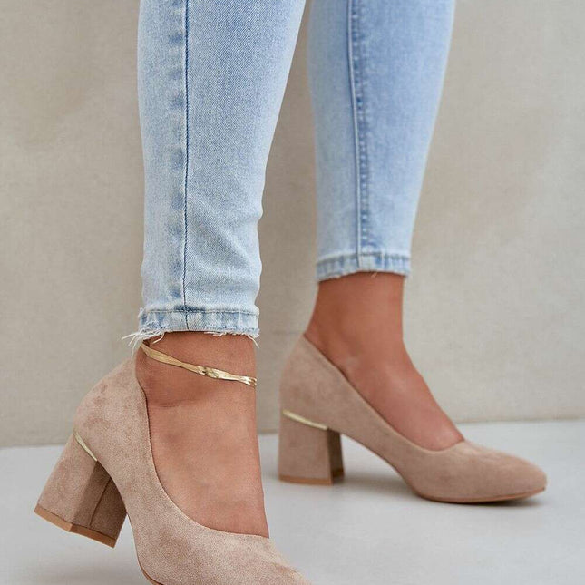 Block heel pumps model 208431