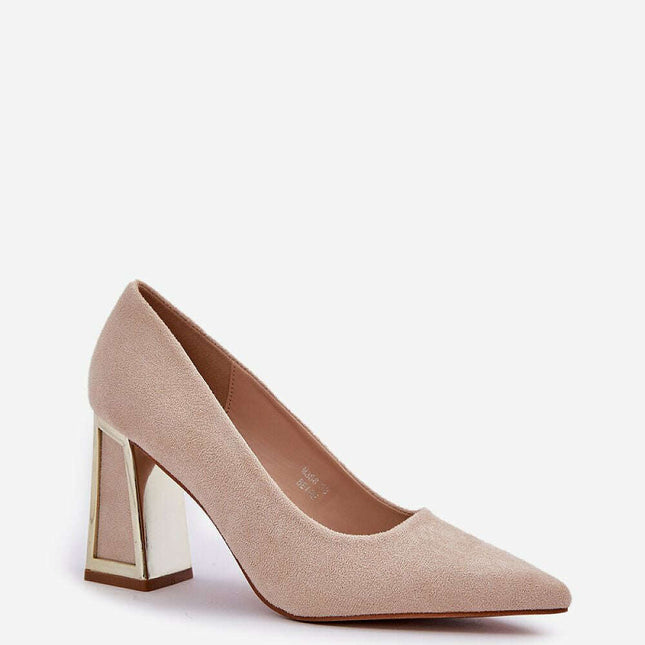 Block heel pumps model 208432