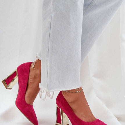 Block heel pumps model 208432