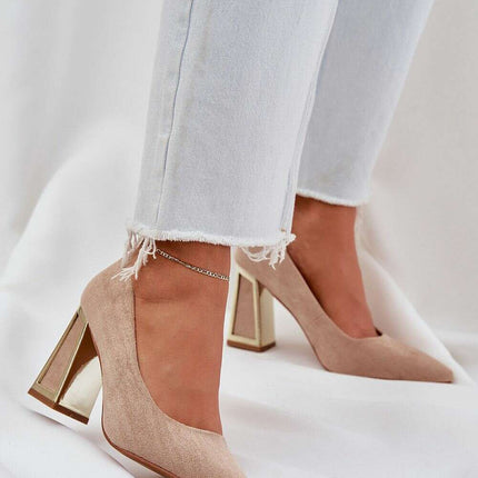 Block heel pumps model 208432