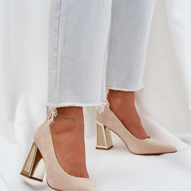 Block heel pumps model 208432