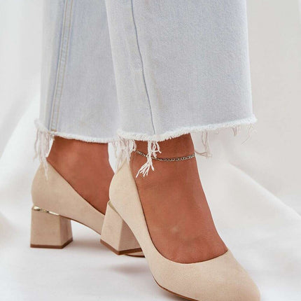 Block heel pumps model 208436