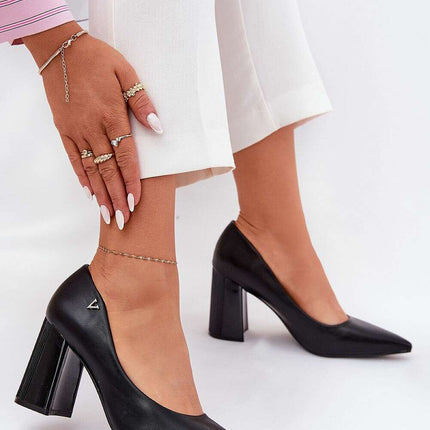 Block heel pumps model 209781