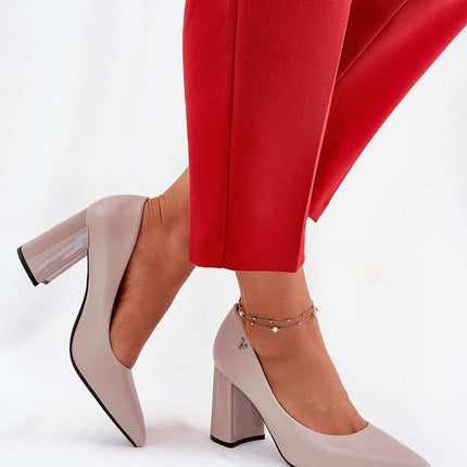 Block heel pumps model 209781