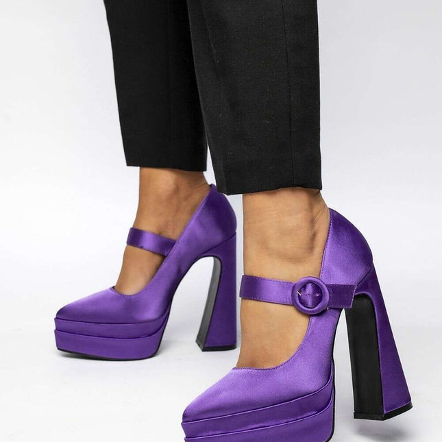 Block heel pumps model 210331