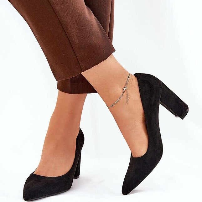 Block heel pumps model 211072